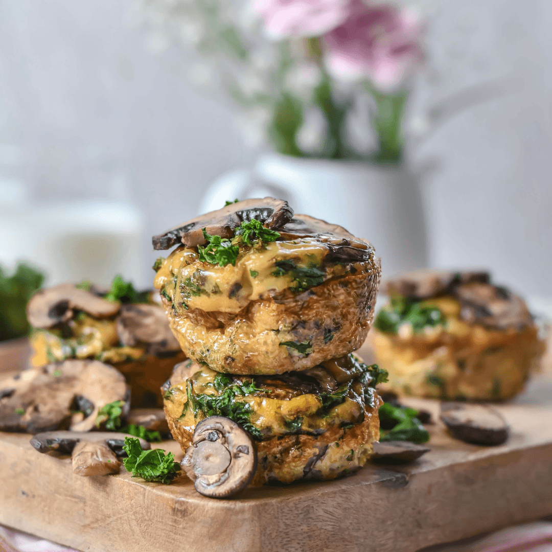 Mushroom spinach egg muffins