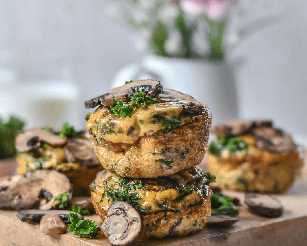 Mushroom spinach egg muffins