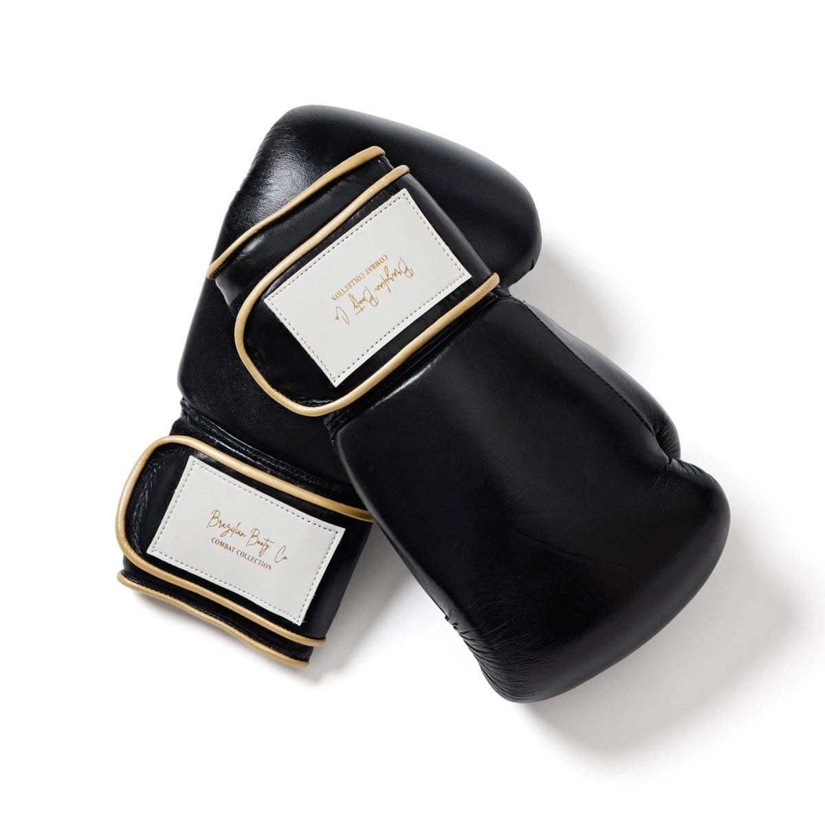 Premium Black Leather Boxing Gloves