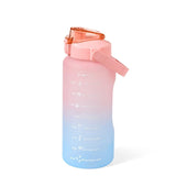 2L Drink Motivational Water Bottle with Time Marker & Straw - Brazilian Booty Co