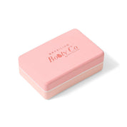 Yoga alignment block with Brazilian Booty Co branding