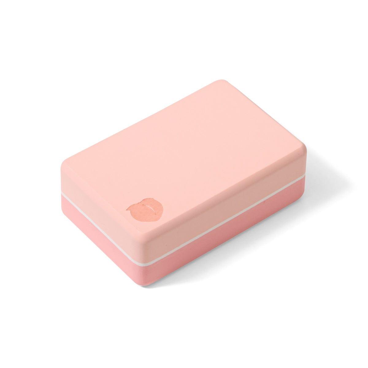 Pink and peach rectangular yoga block