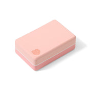Pink and peach rectangular yoga block
